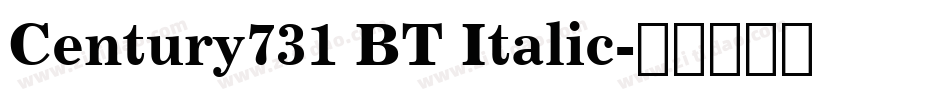 Century731 BT Italic字体转换